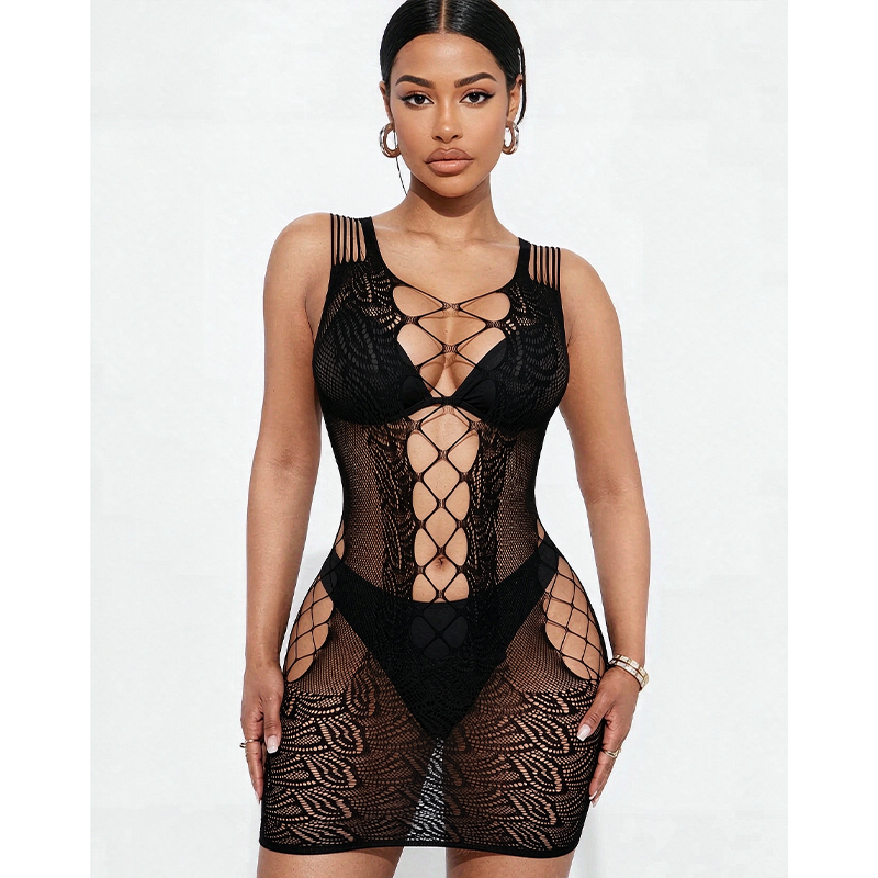 Sexy Mesh Sheer Bodycon Dress - Сексуальное нижнее белье, одежда для сна,