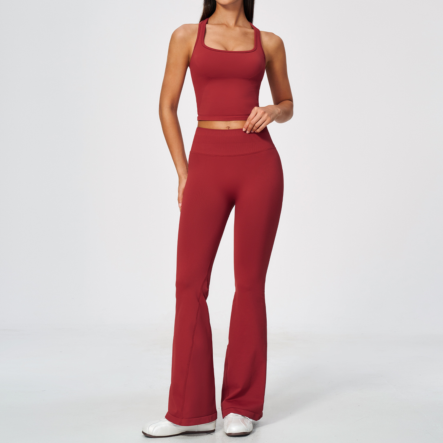 Женский комплект для йоги из д – обзор и цена Seamless Ribbed Workout Tank Top