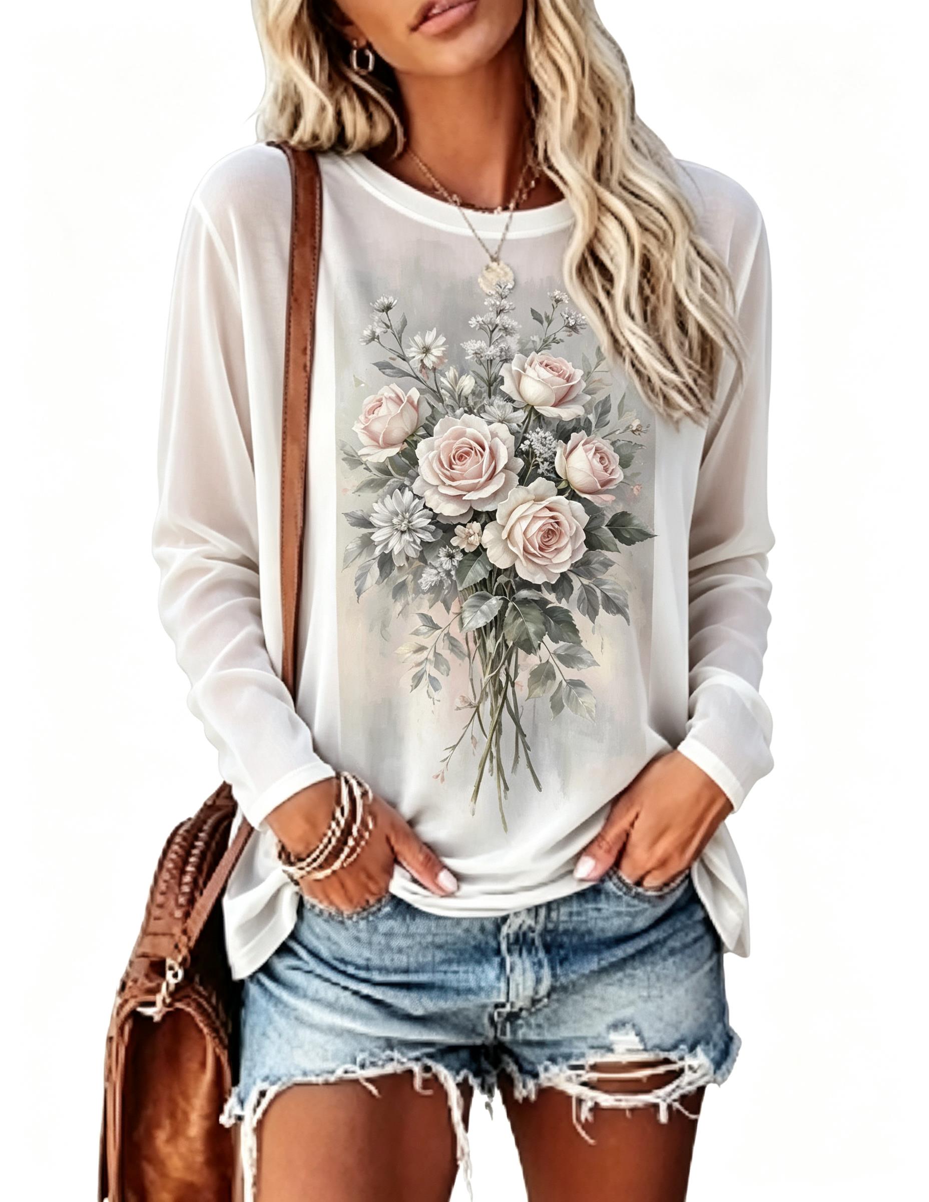 Женская футболка с длинным рук – обзор и цена Blouses
