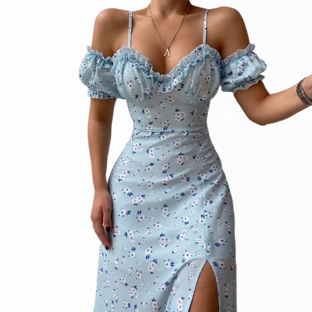 Женское летнее платье с цветоч – обзор и цена French Vintage Floral Midi Dress