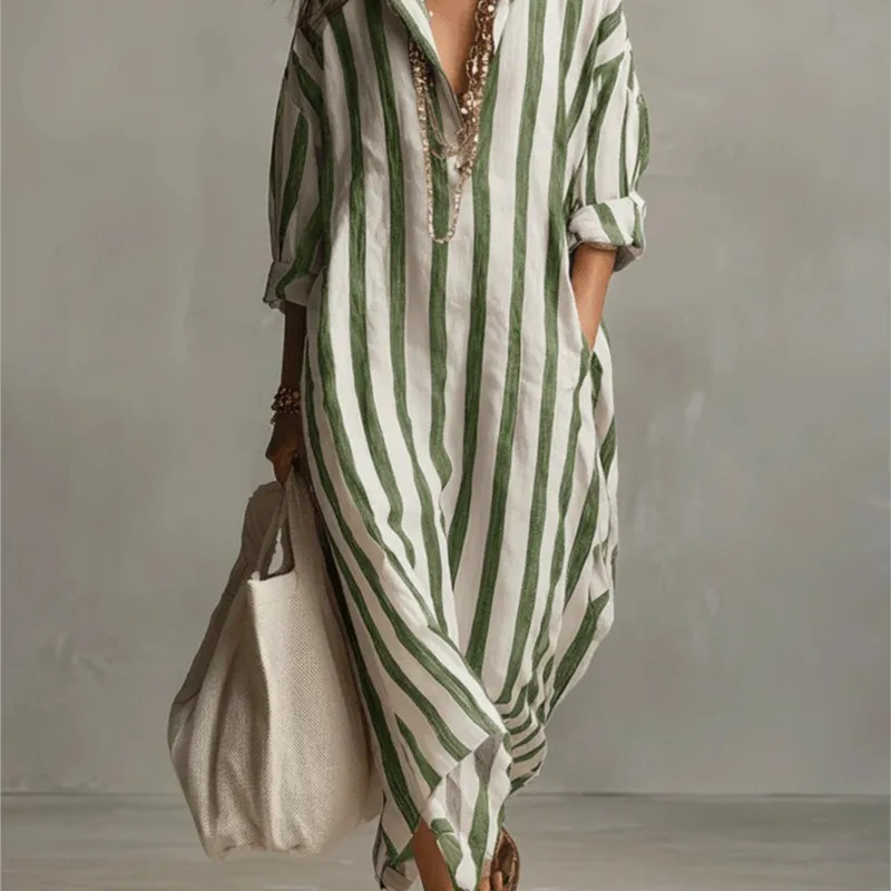 Элегантное льняное платье с от – обзор и цена Casual Loose Linen Shirt Dress