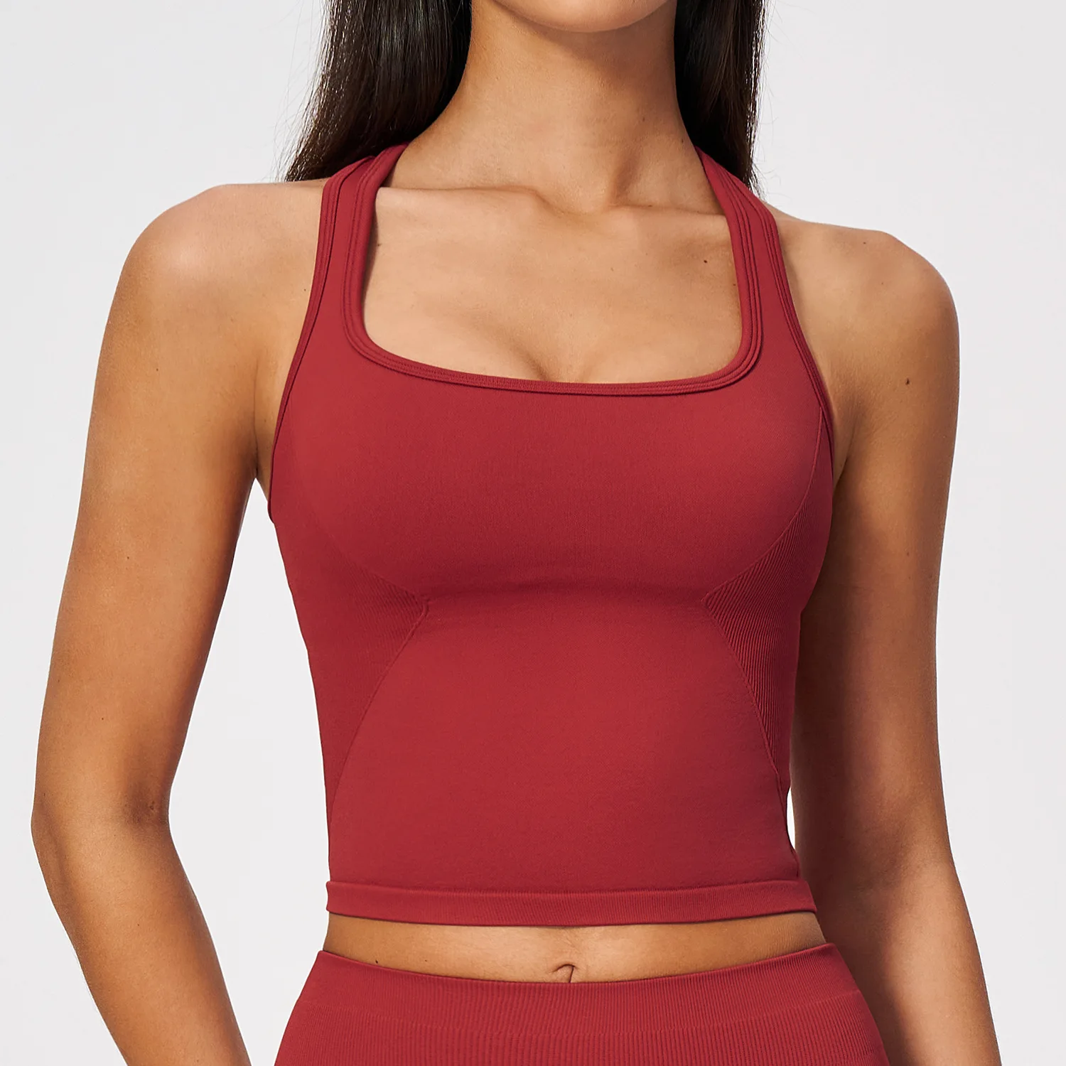 Женский бесшовный спортивный б – обзор и цена Seamless Ribbed Workout Tank Top