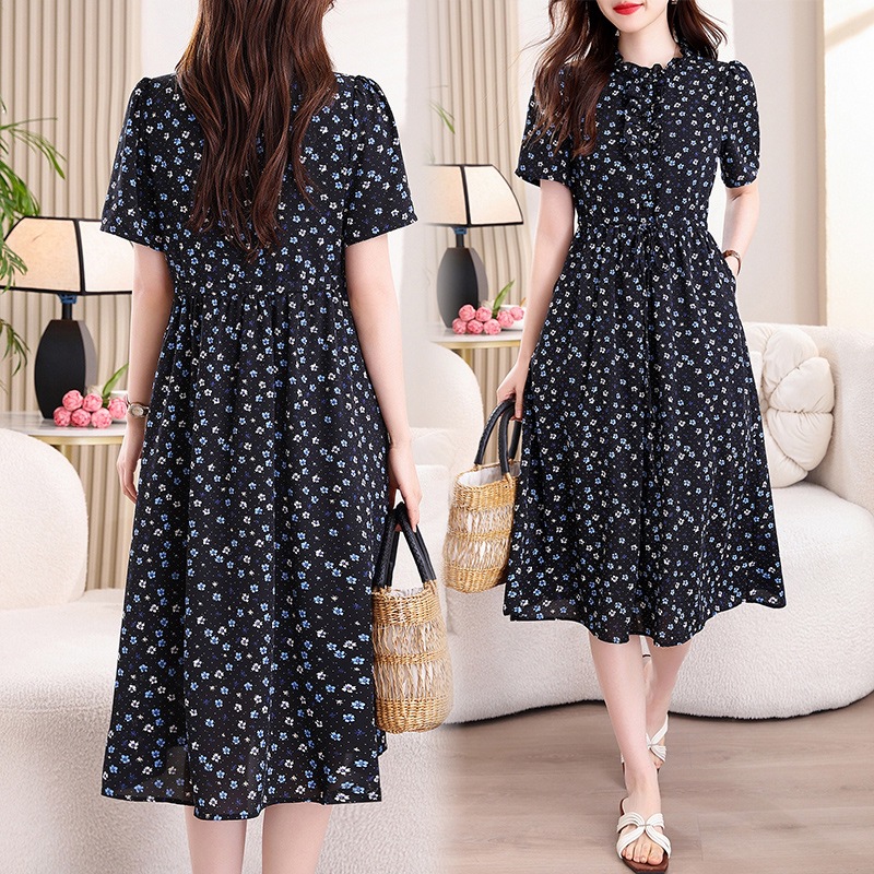 Винтажное темно-синее платье м – обзор и цена French Vintage Floral Midi Dress