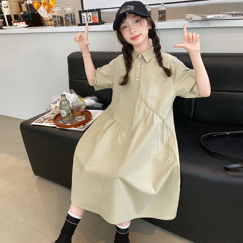 Корейская детская одежда, плат – обзор и цена Korean Style A Line Shirt Dress